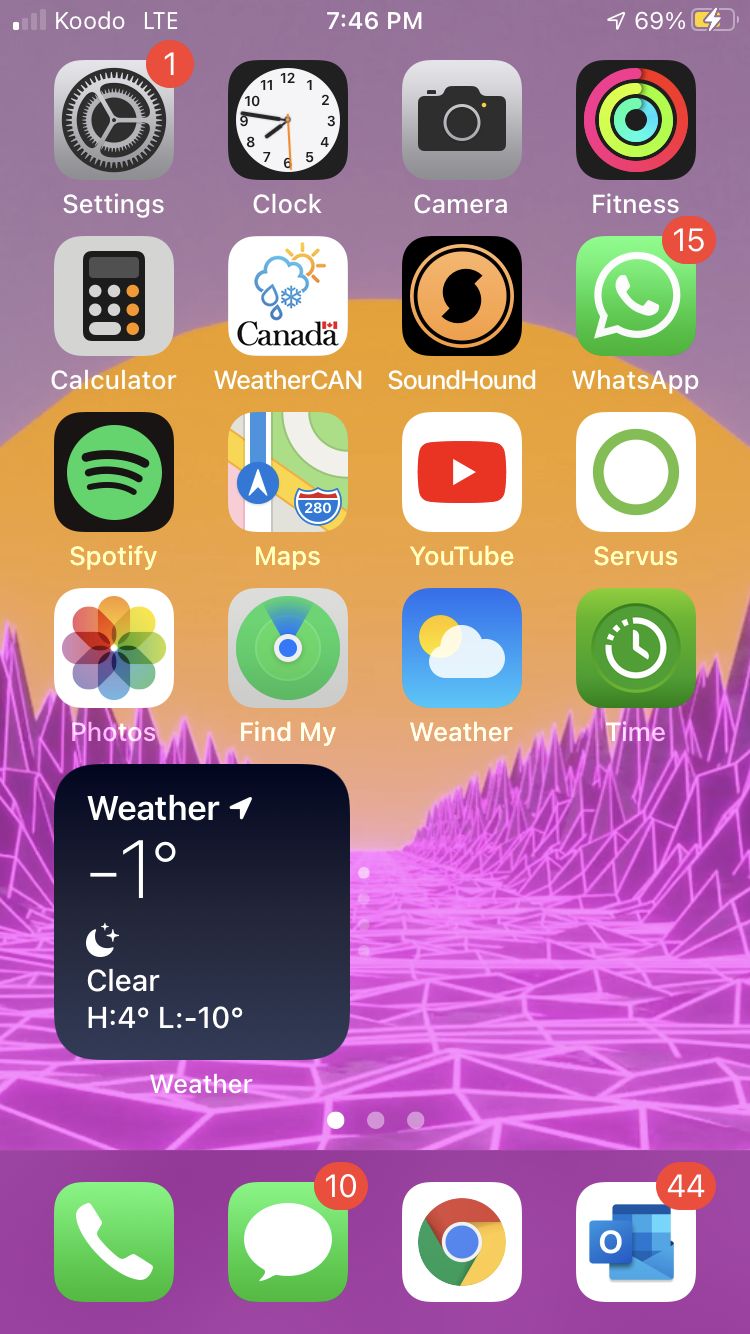The name in the weather widget being replaced with "Weather".